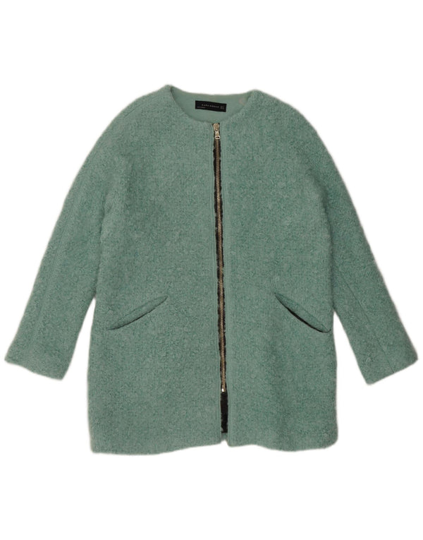 Soprabito oversize da donna Zara UK 14 cotone blu medio