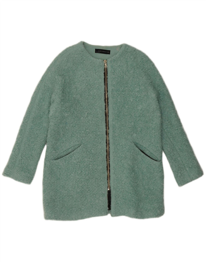 Soprabito oversize da donna Zara UK 14 cotone blu medio