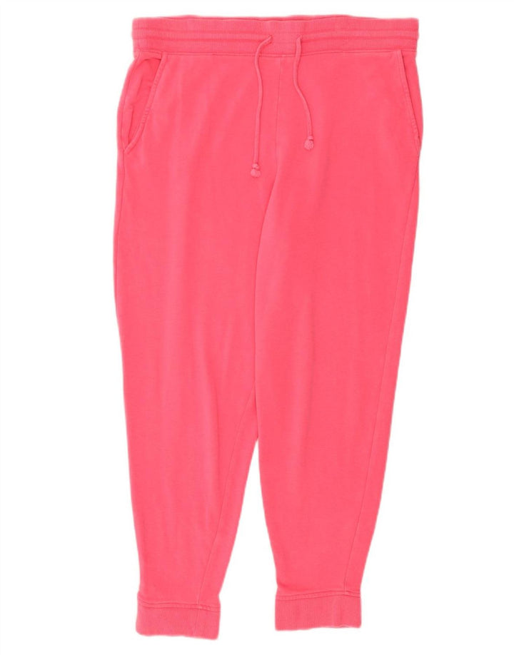 MARKS & SPENCER Pantaloni da tuta da donna Joggers UK 16 Large Rosa Cotone