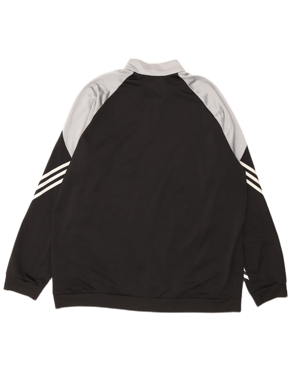 Giacca da tuta da uomo Adidas 2XL poliestere color block nero