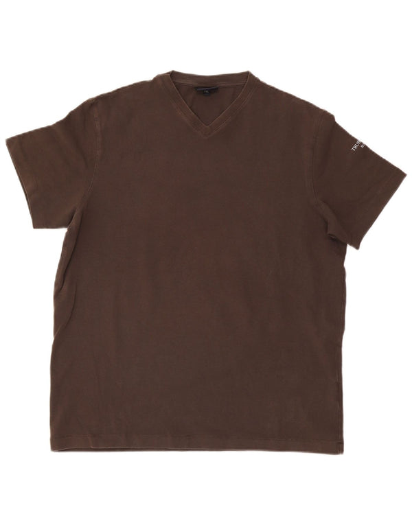 T-shirt Uomo Trussardi Jeans Top 2XL Cotone Marrone