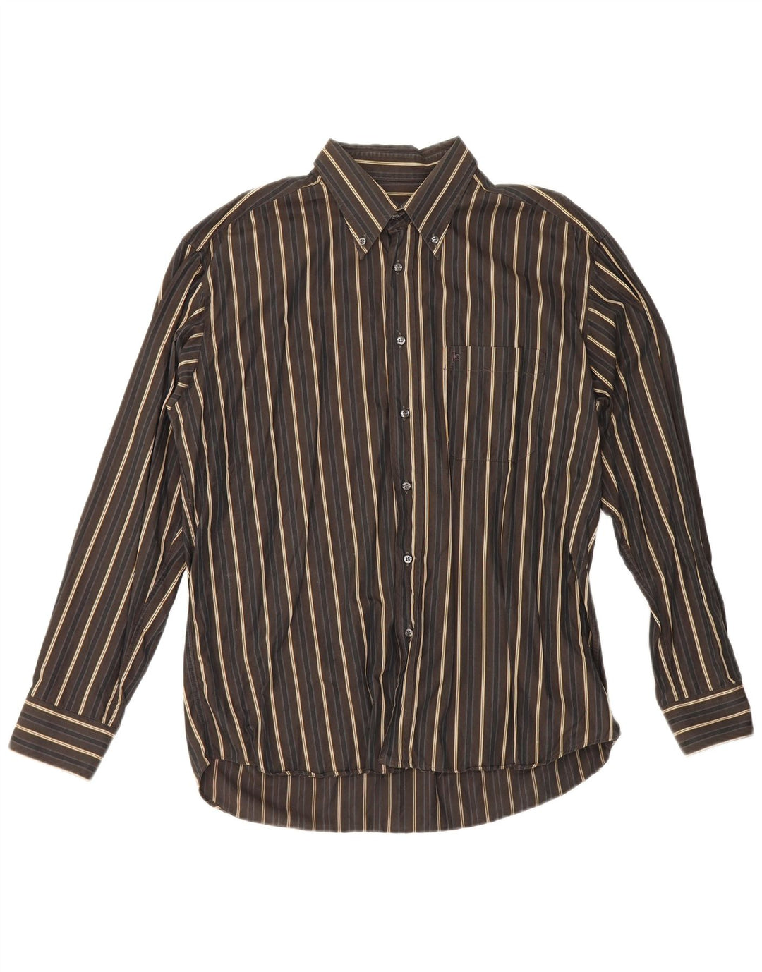 Camicia da uomo Roccobarocco taglia 43 17 XL a righe marroni