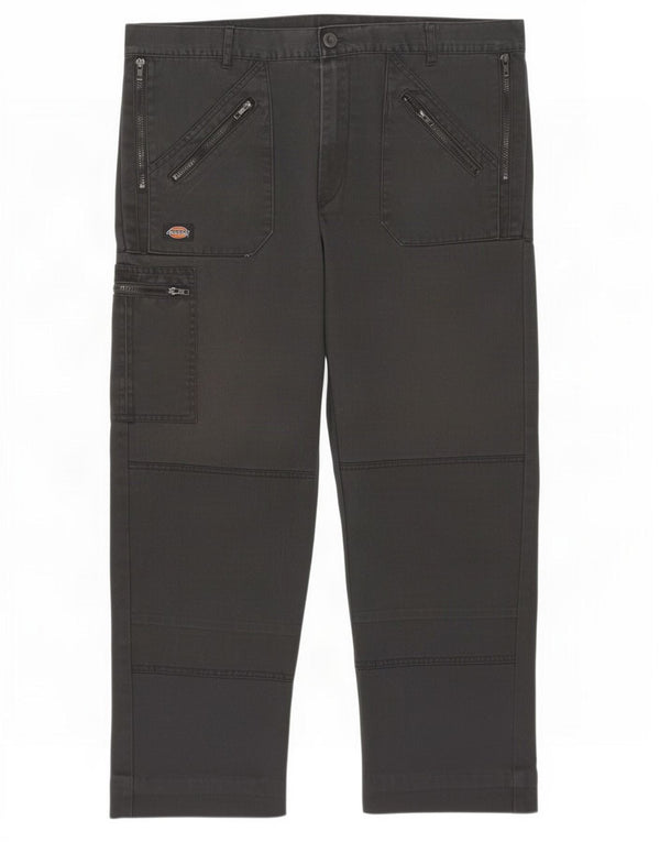 Dickies Mens Straight Cargo Trousers W42 L28 Black Polyester