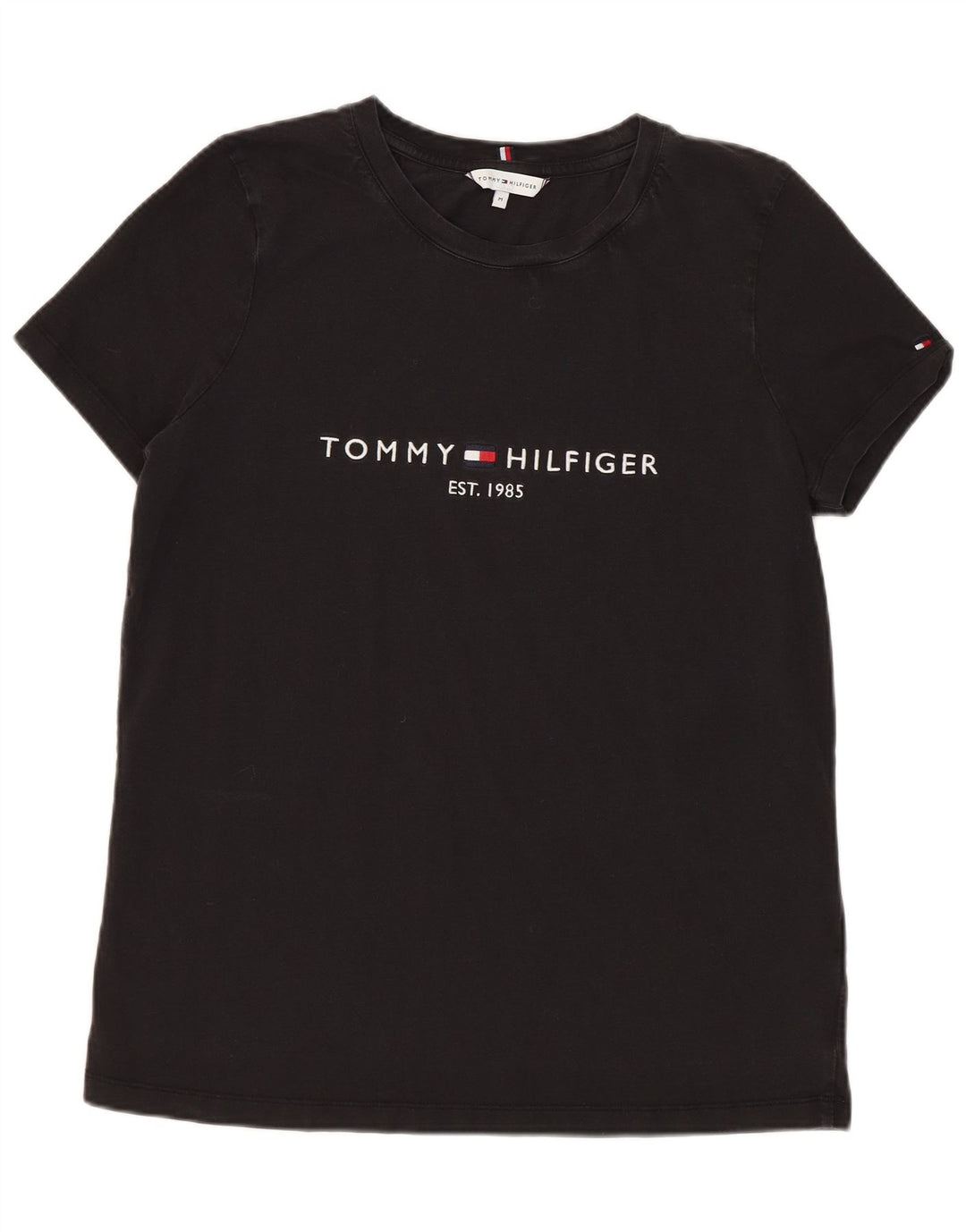 T-shirt grafica da donna Tommy Hilfiger Top UK 12 medio nero