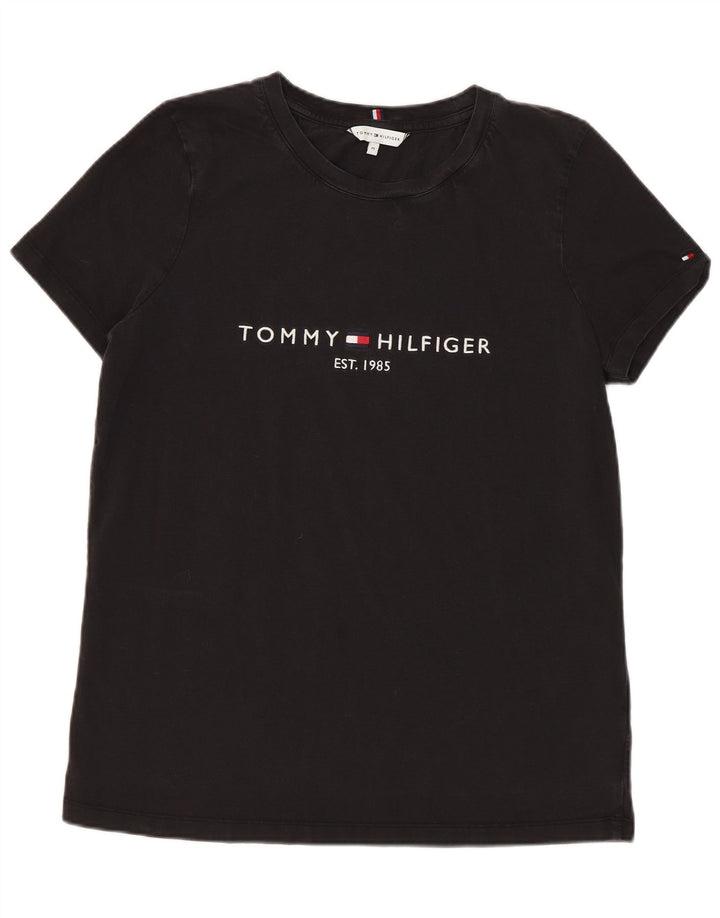 T-shirt grafica da donna Tommy Hilfiger Top UK 12 medio nero