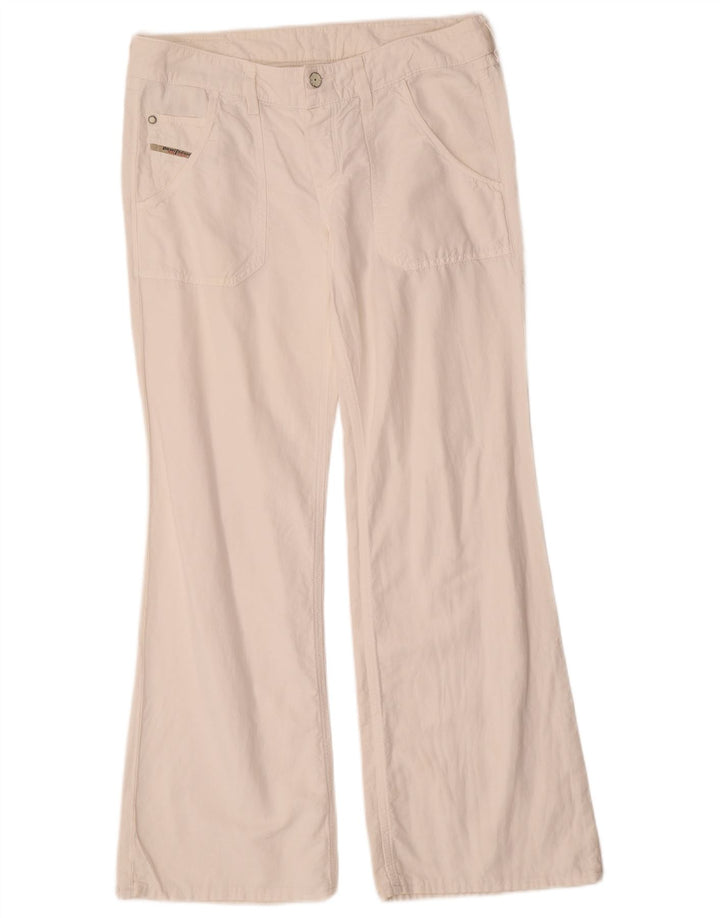 Pantaloni casual bootcut da donna Diesel W31 L31 cotone bianco