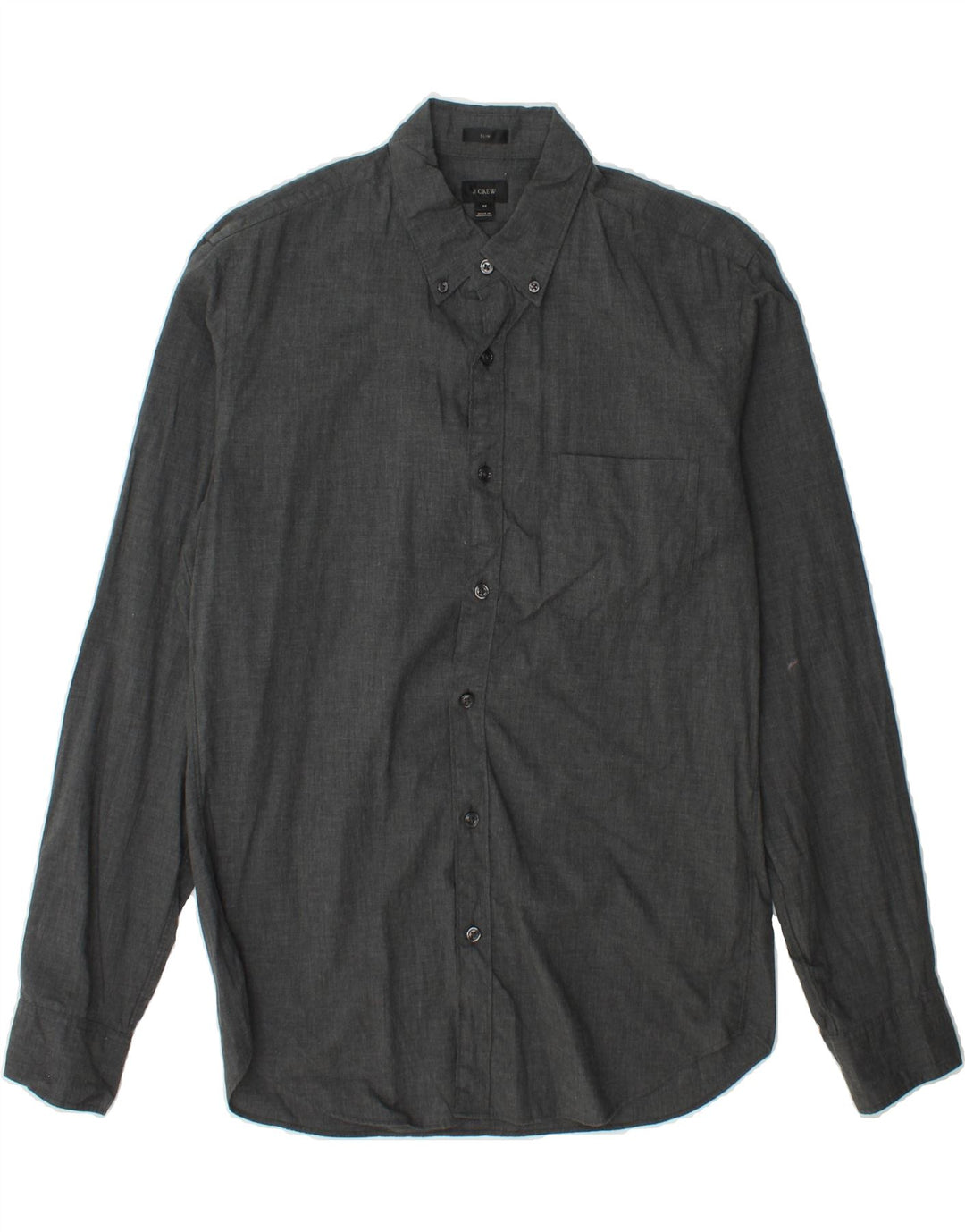 J. CREW Mens Slim Shirt Medium Grey Cotton Vintage J. Crew and Second-Hand J. Crew from Messina Hembry 