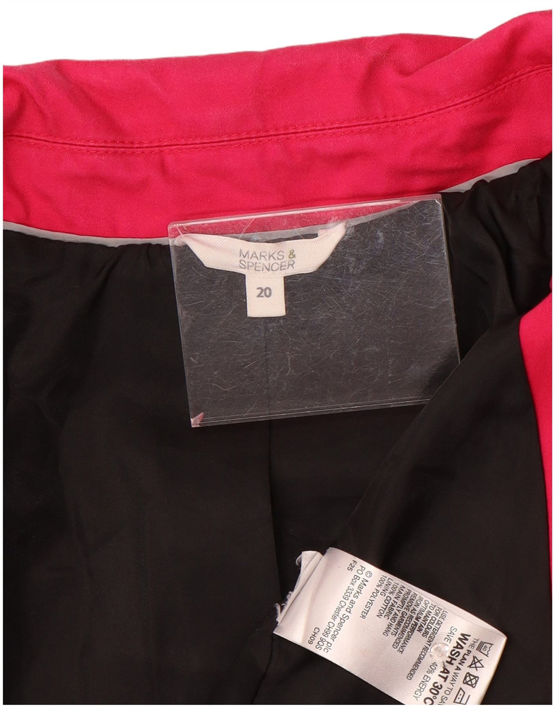 Trench da donna Marks & Spencer UK 20 2XL Cotone rosa