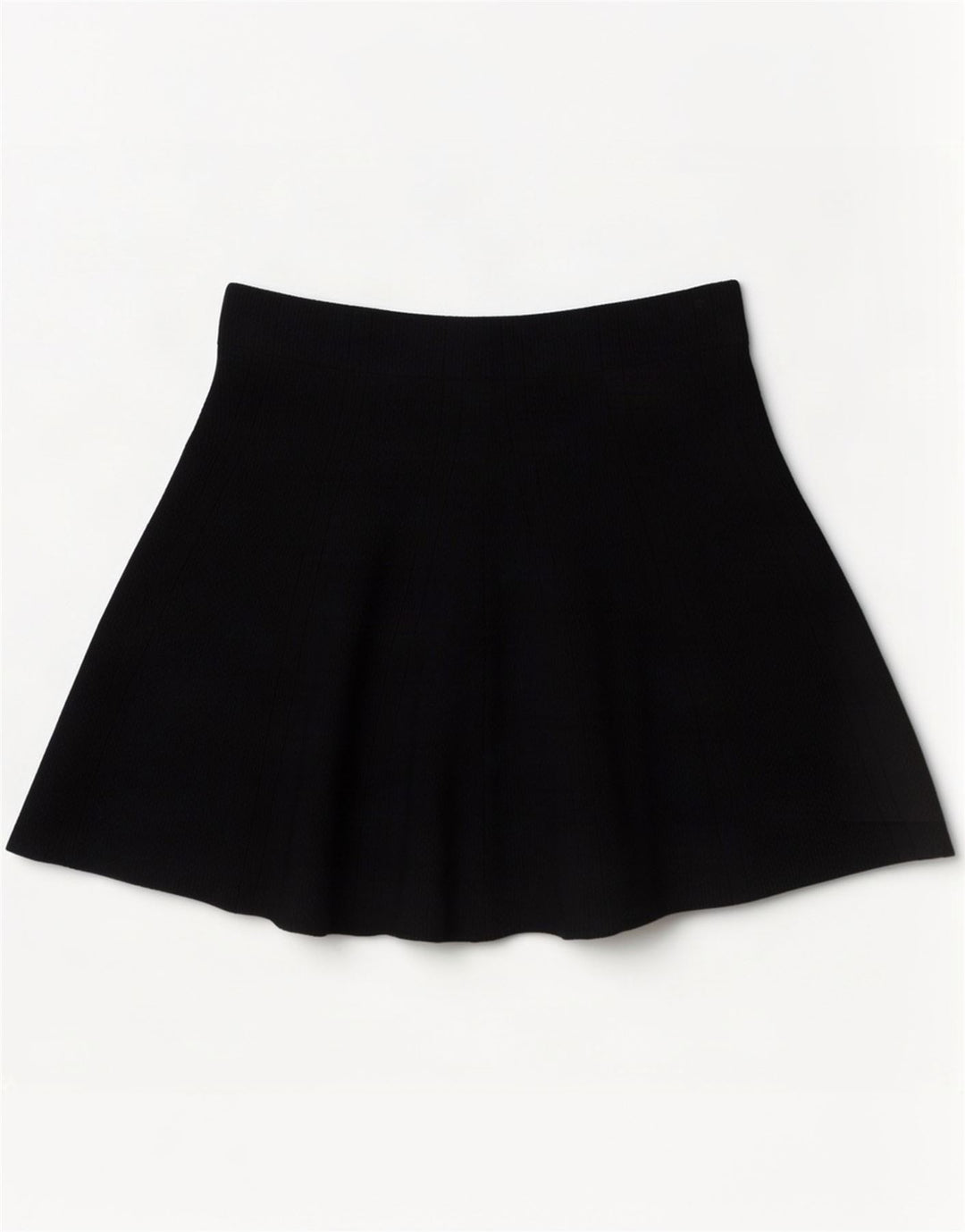 Minigonna a vita alta da donna Zara grande W30 viscosa nera