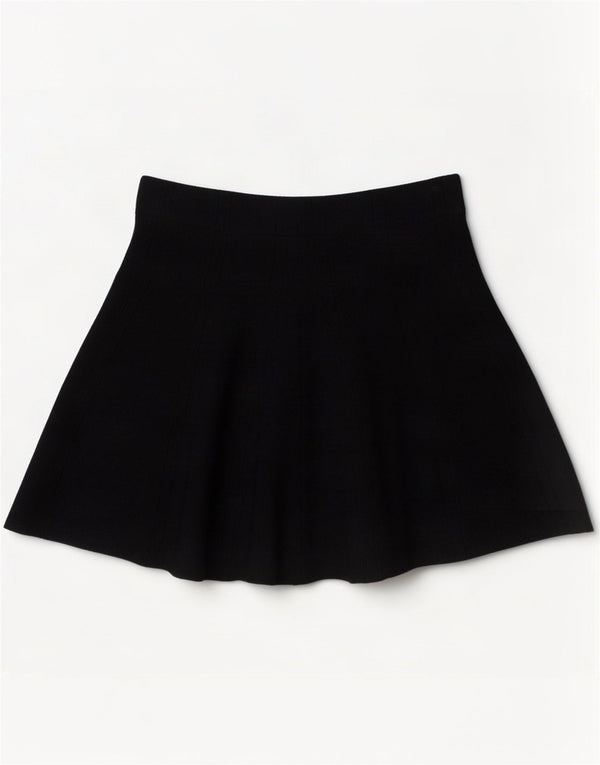 Minigonna a vita alta da donna Zara grande W30 viscosa nera