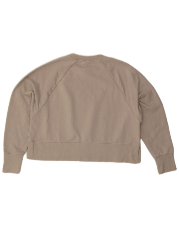 NIKE Felpa con grafica corta oversize da donna UK 14 Beige medio