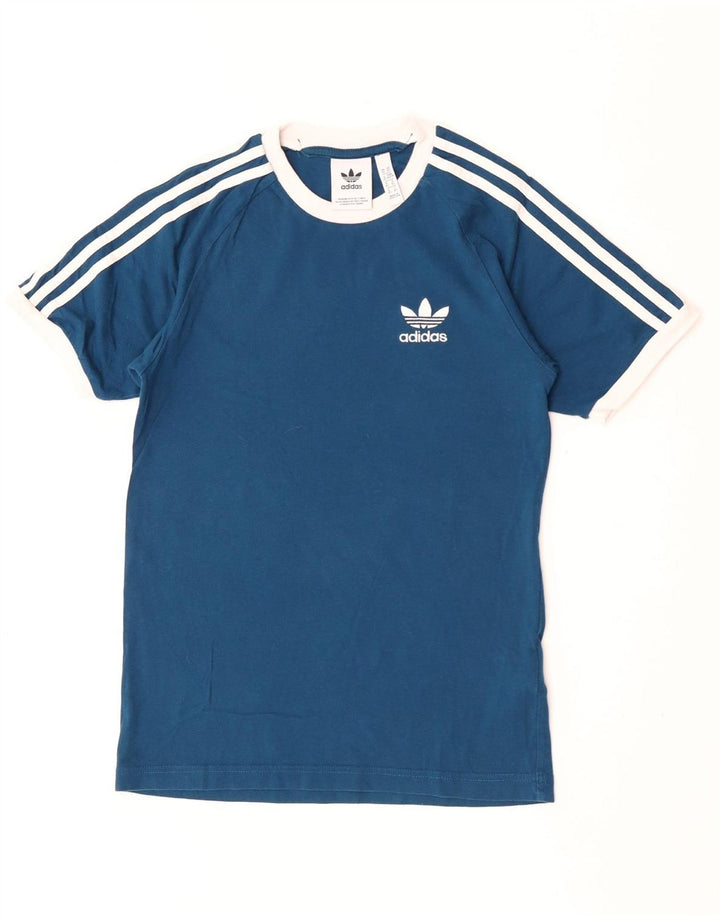 T-shirt da uomo Adidas Top XS in cotone blu