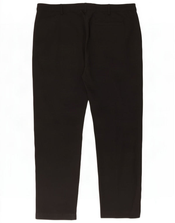 Marks & Spencer Pantaloni casual regolari da donna UK 16 Large W34 L29 Nero
