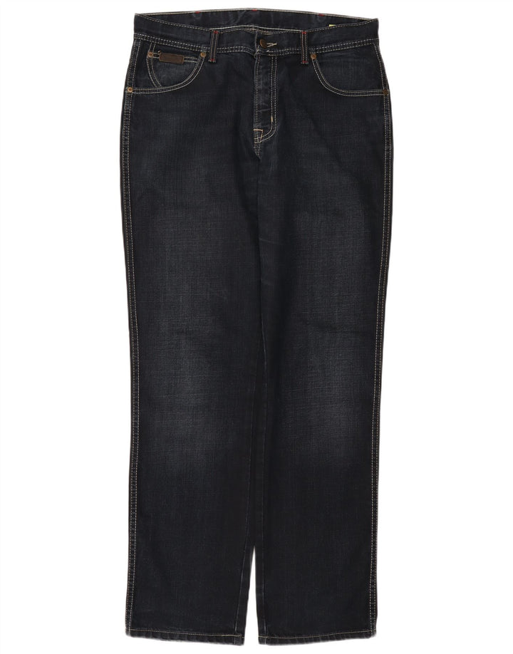 Jeans dritti da uomo Wrangler Texas W35 L32 cotone blu navy