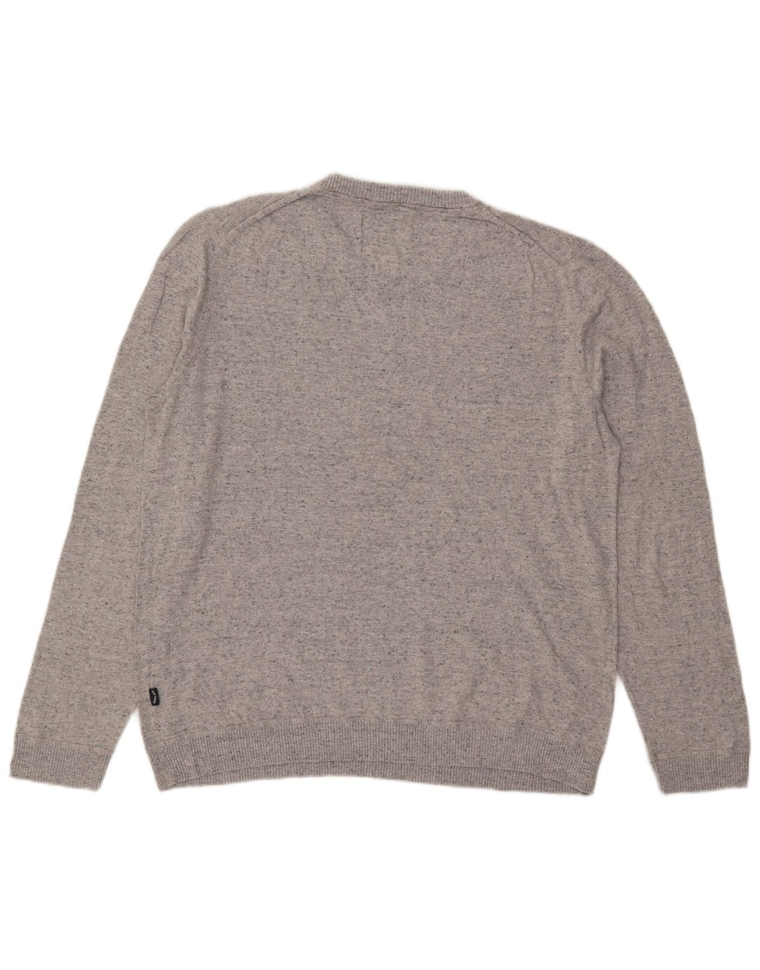 Maglione maglione girocollo da uomo Fat Face XL in cotone chiazzato grigio