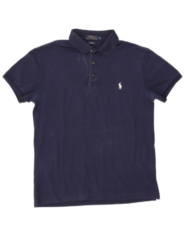 Polo Ralph Lauren da uomo slim fit polo in cotone blu navy medio