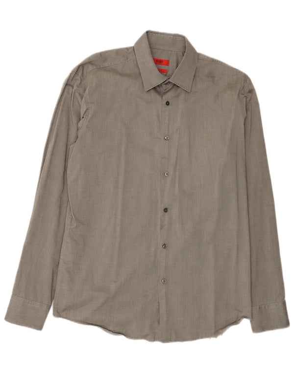 Camicia Hugo Boss da uomo vestibilità regolare grande grigia