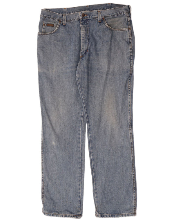 Jeans dritti da uomo Wrangler Texas W38 L32 cotone blu