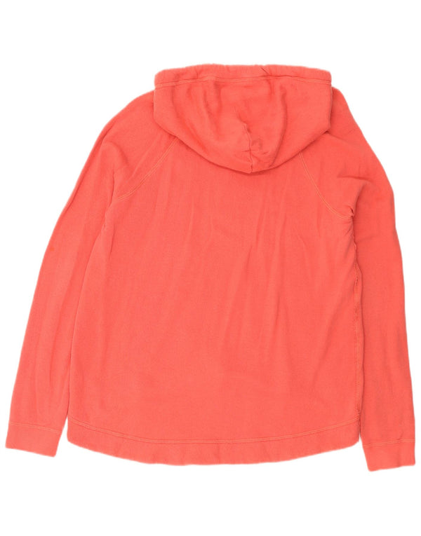 Felpa con cappuccio grafica Hollister da donna, vestibilità ampia, UK 14, cotone rosa medio