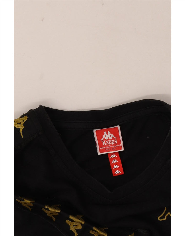 T-shirt grafica da uomo Kappa Top media nera