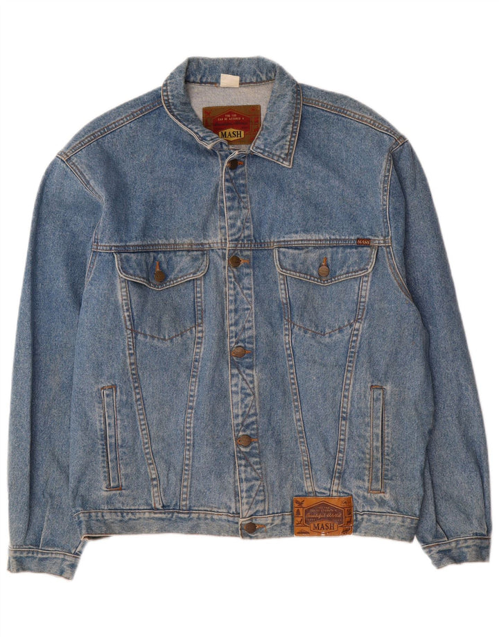 MASH Mens Denim Jacket UK 42 XL Blue