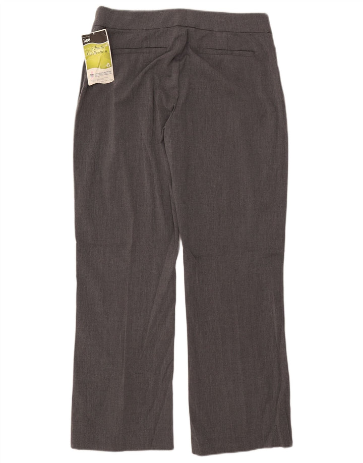 Pantaloni casual dritti da donna LEE US 10 Large W31 L28 Poliestere grigio