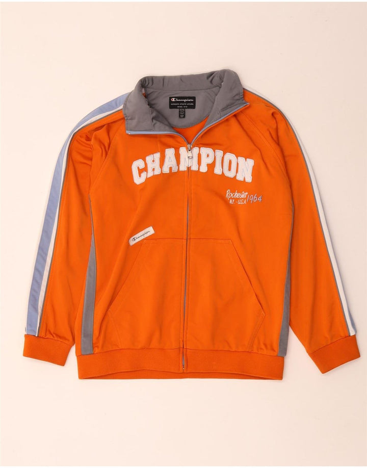 Giacca superiore della tuta da ragazzo Champion 11-12 anni Large Orange Colourblock