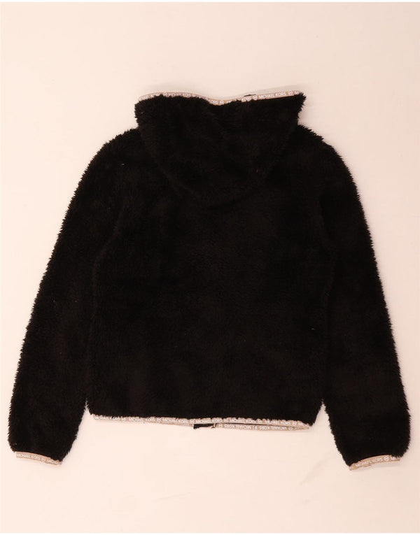 Giacca in pile con cappuccio per ragazze Michael Kors 10-11 anni in poliestere nero