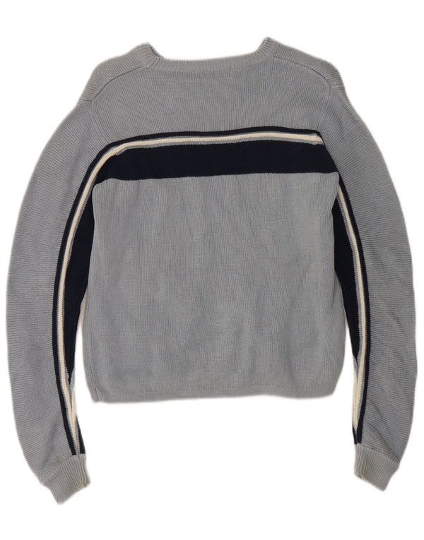 Maglione girocollo da ragazzo Zara 9-10 anni in cotone a righe blu retrò