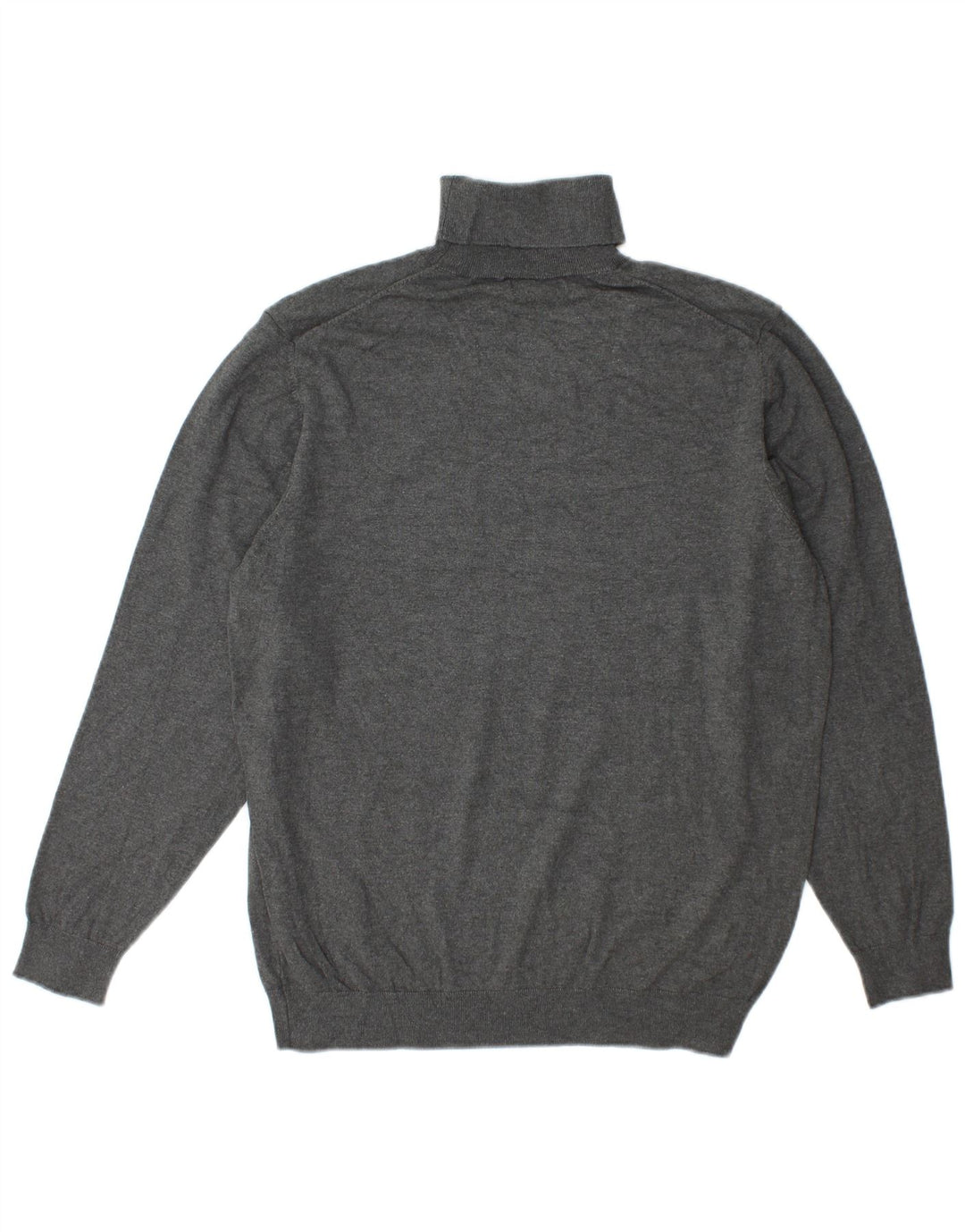 Maglione maglione a collo alto da donna Zara UK 16 grande viscosa grigia
