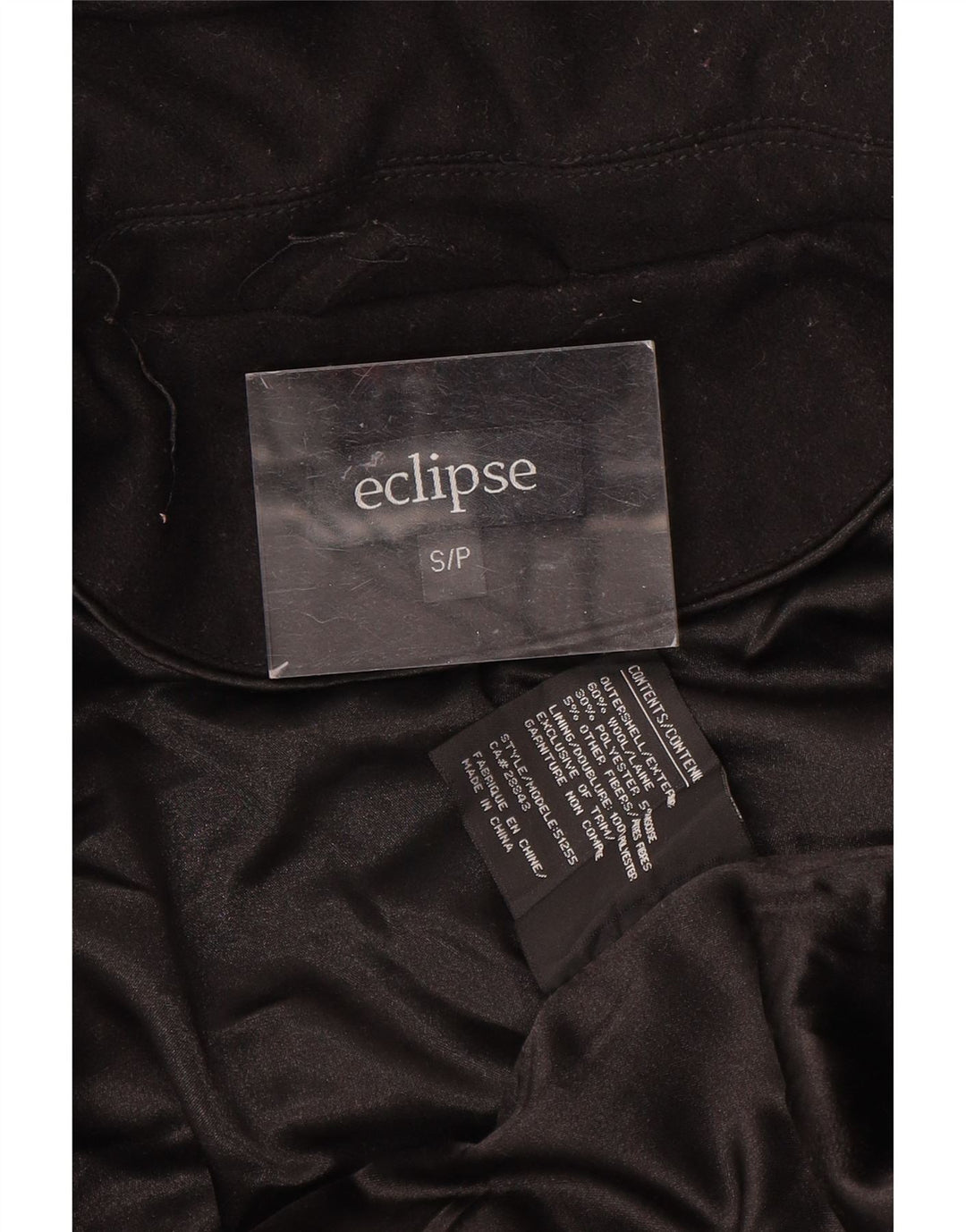 Montgomery con cappuccio da donna Eclipse UK 10 piccolo in lana nera