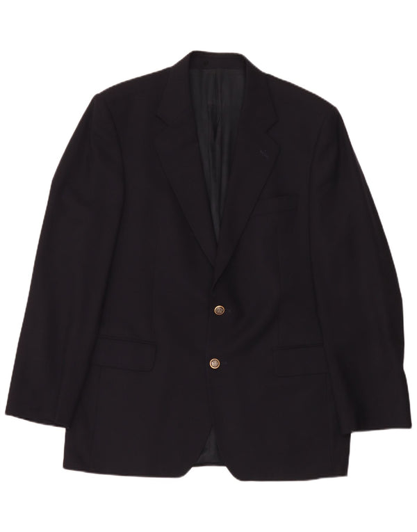 Giacca blazer da uomo a 2 bottoni Magee UK 42 XL Blu navy in lana vergine