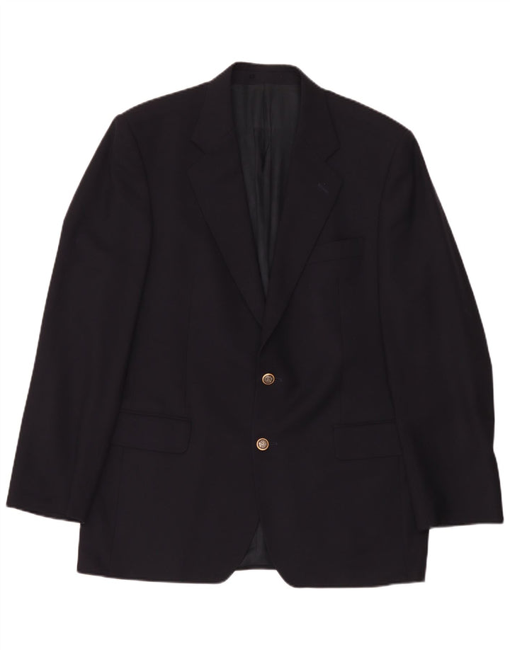 Giacca blazer da uomo a 2 bottoni Magee UK 42 XL Blu navy in lana vergine