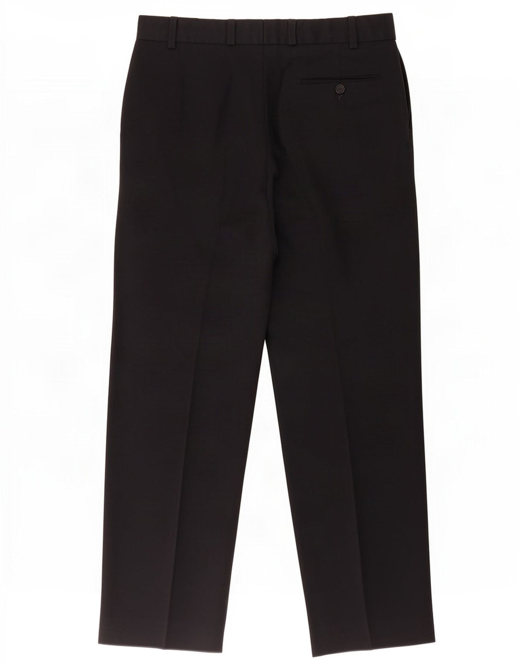Pantaloni da abito con pegging da uomo Marks & Spencer W36 L31 poliestere blu navy