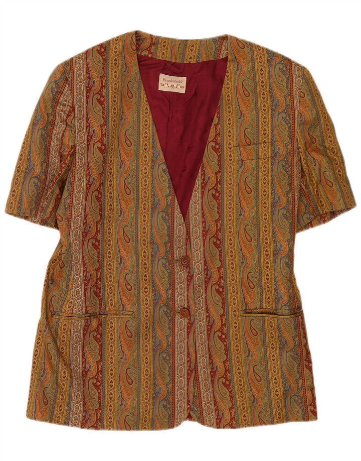 Giacca blazer a maniche corte da donna Brooksfield IT 48 XL Cachi Paisley