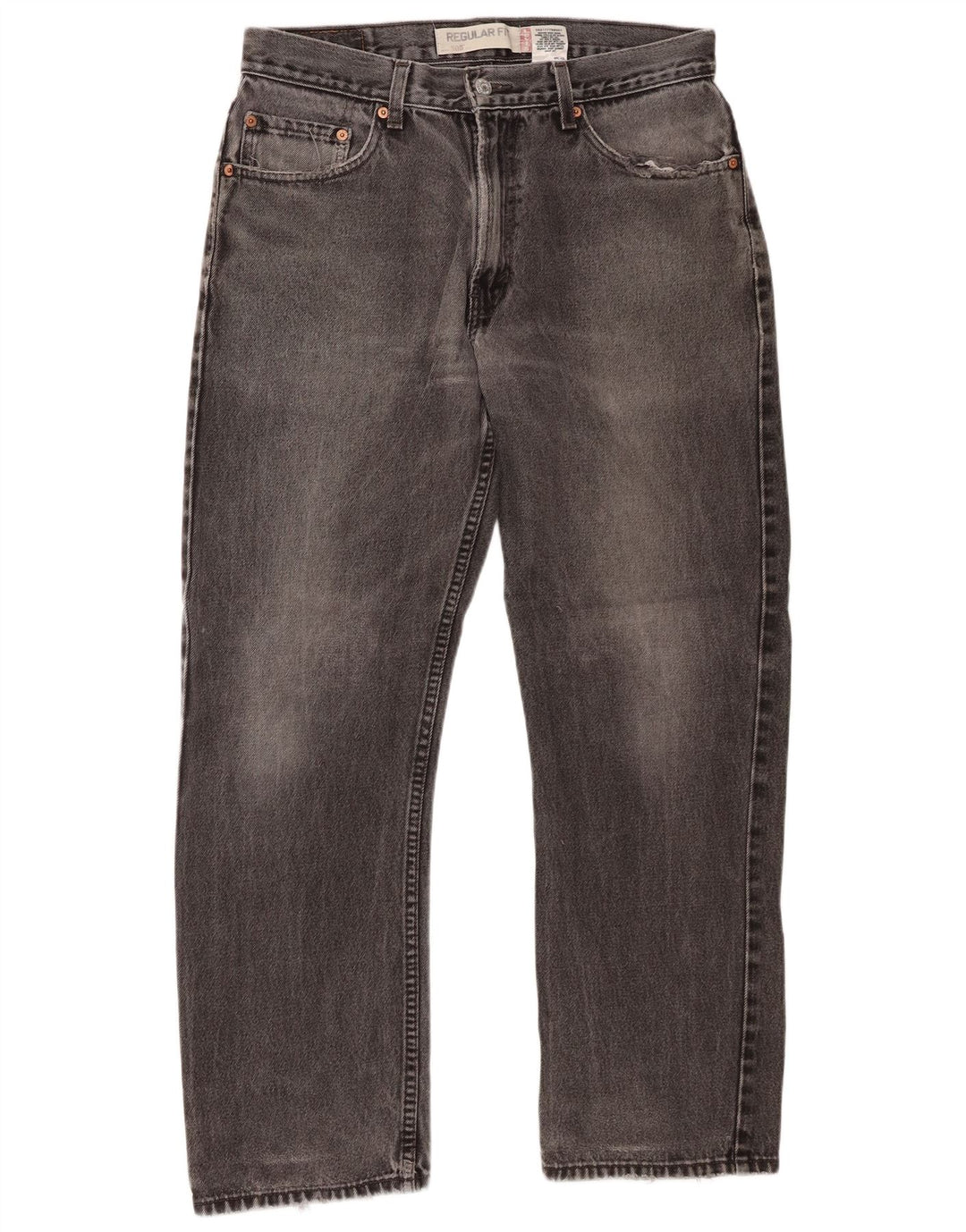 Jeans dritti da uomo Levi's 505 vestibilità regolare W33 L30 cotone grigio