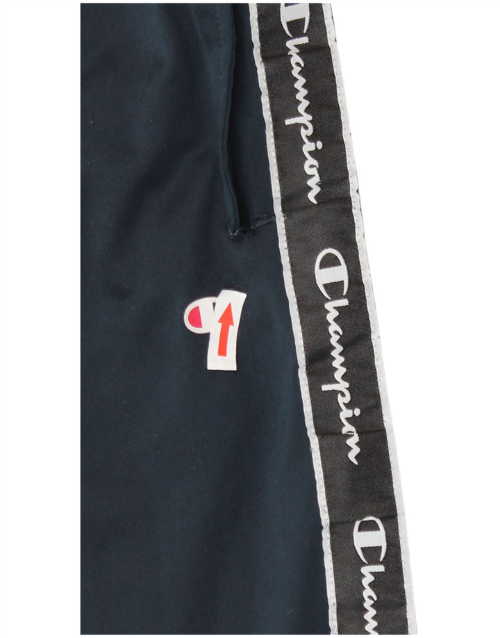 Pantaloni da tuta con grafica da uomo Champion, pantaloni da jogging, grandi, in poliestere blu navy