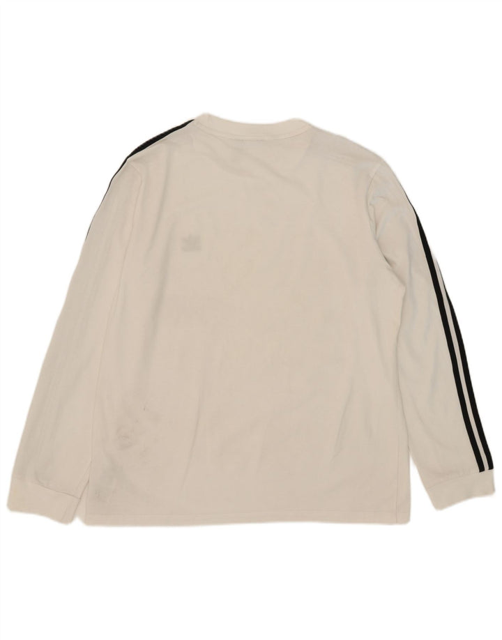 Adidas Maglia a maniche lunghe da donna UK 20 2XL Cotone bianco