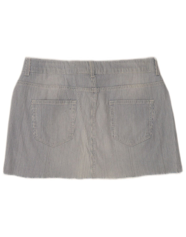 Minigonna a vita bassa da donna Marks & Spencer UK 12 media W30 a righe blu