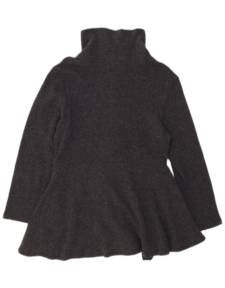 Maglione cardigan vintage da donna IT 42 in lana grigio medio