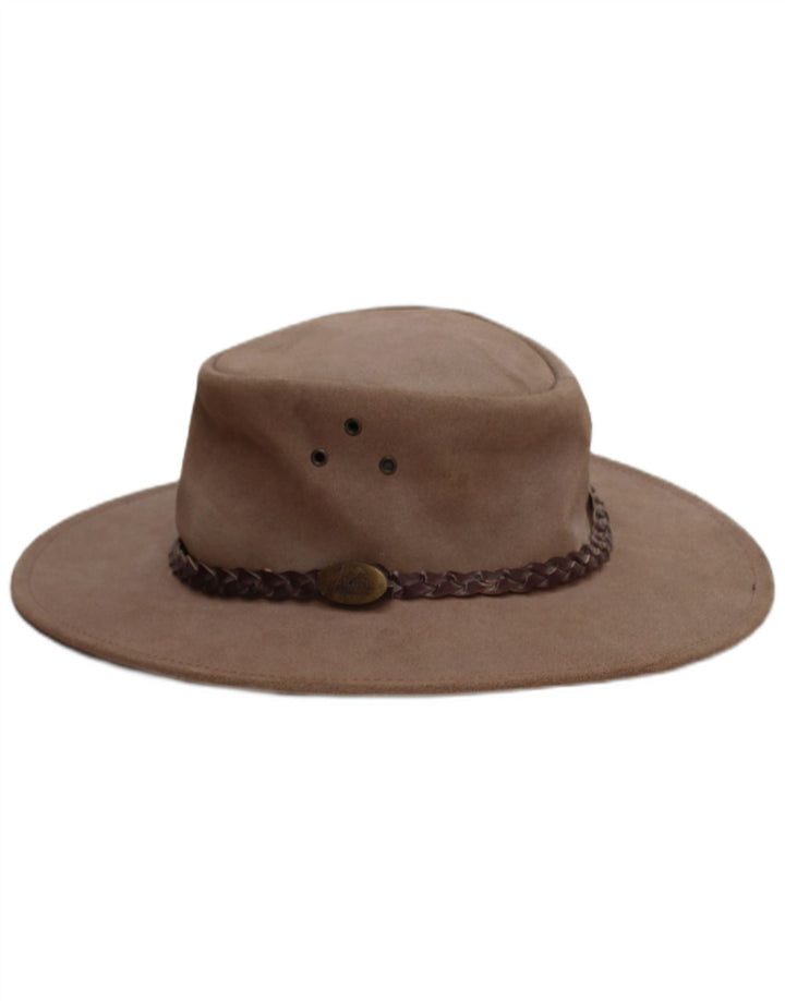 Jacaru Australia Cappello da cowboy in pelle scamosciata da uomo medio/grande marrone western