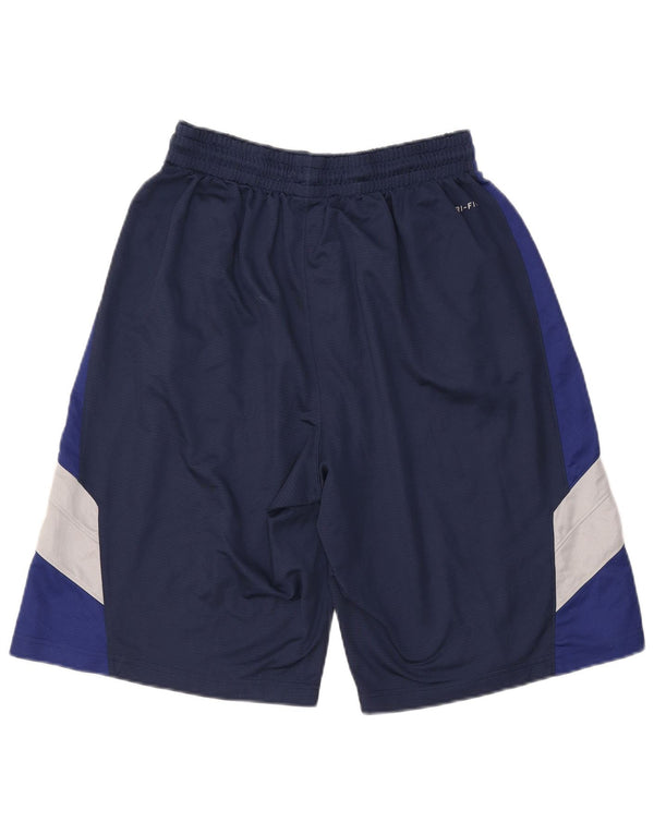 Pantaloncini sportivi Nike Dri Fit da uomo, grandi, in poliestere color block blu navy