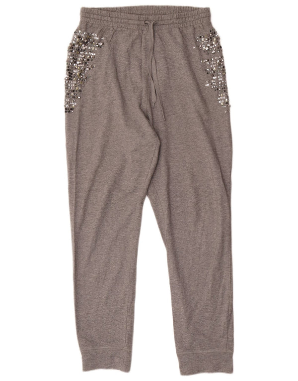 Pantaloni da tuta da donna Pinko Joggers UK 14 Large Grigio Cotone