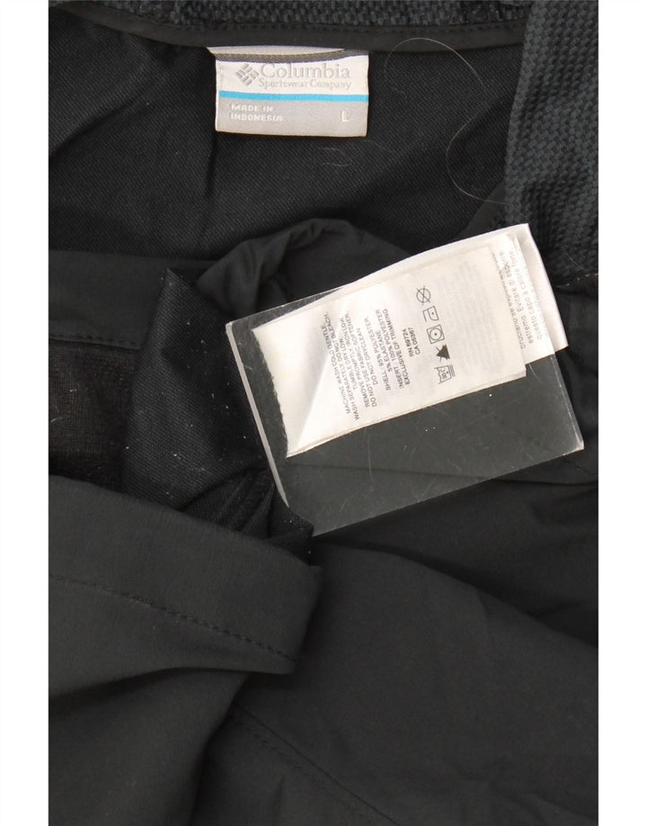 COLUMBIA Womens Hooded Tracksuit Top Jacket UK 16 Large Black Polyester
