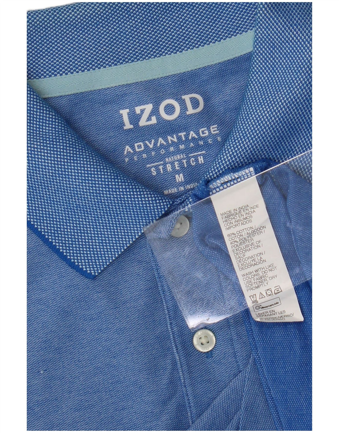 Polo da uomo IZOD in cotone blu medio