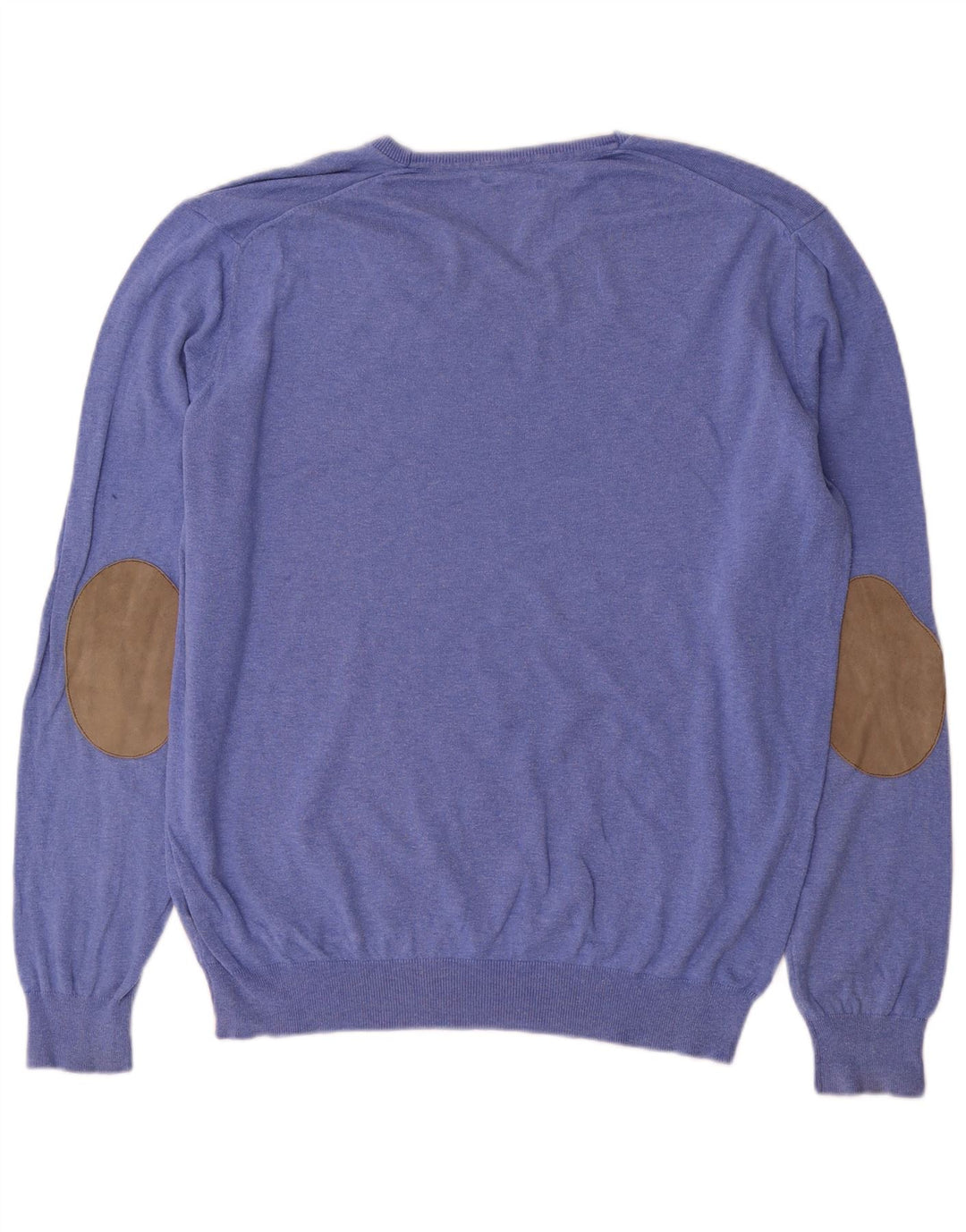 Massimo Dutti Maglione da uomo con scollo a V XL in cotone blu