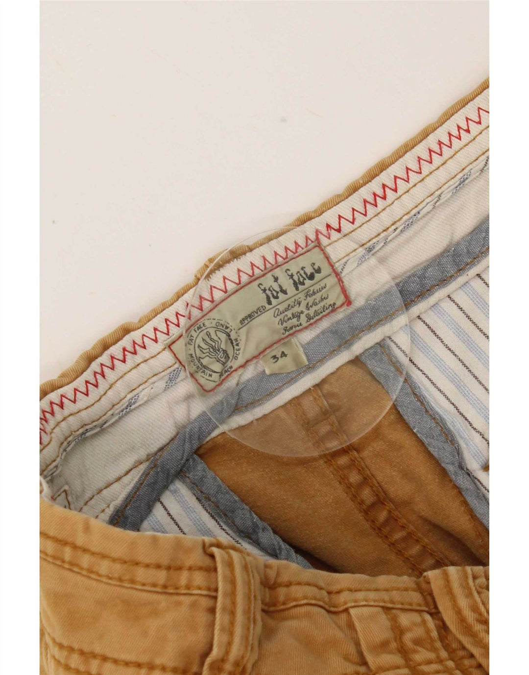 Pantaloncini chino da donna Fat Face grandi W34 in cotone marrone