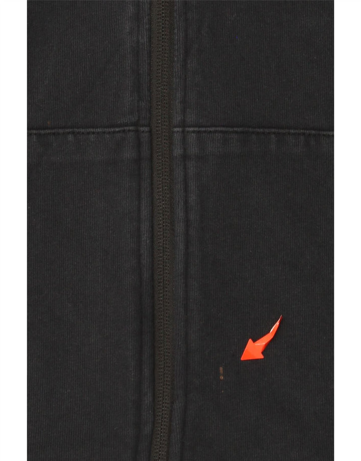 Maglione con cappuccio e zip da donna NIKE UK 12 cotone nero medio