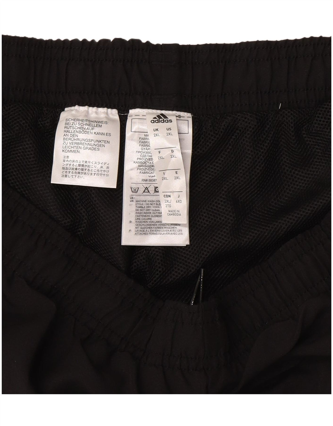 Pantaloni da tuta da uomo Adidas 2XL poliestere nero
