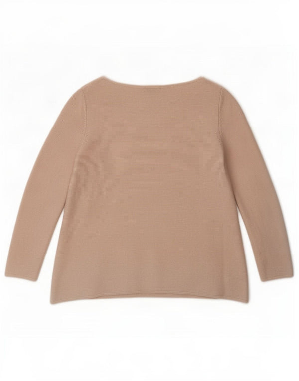 Maglione maglione con scollo a barca da donna Cos UK 6 XS Beige Lana